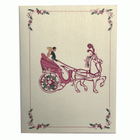 pop-up huwelijk koets kaart